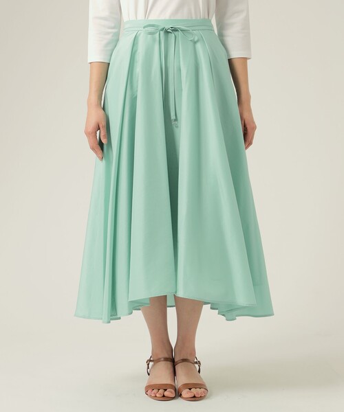 【美品】TO BE CHIC トリアセタイプライター　ロングフレアスカート TO BE CHIC スカート トリアセタイプライター ロングスカート