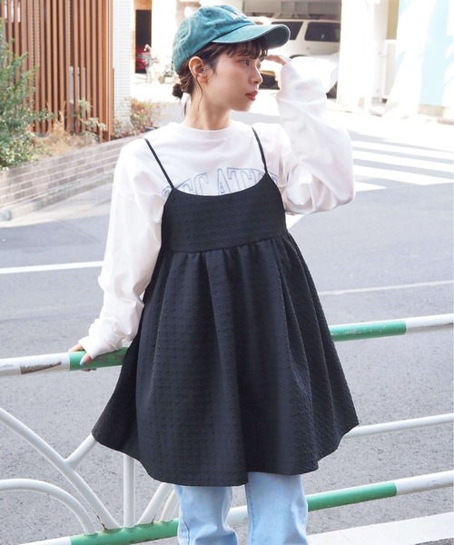 Since Then キャミソールワンピース ショート 無地 大人気 BNC0425B0005_l_a001.jpg