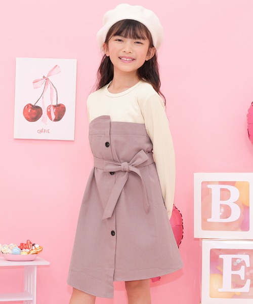 Bee des Bee ワンピース 入園式 ドッキングトレンチワンピース キッズ