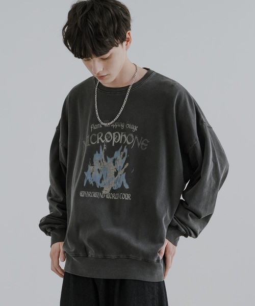 Rocky Monroe トレーナー スウェット オーバーサイズ裏起毛ピグメント