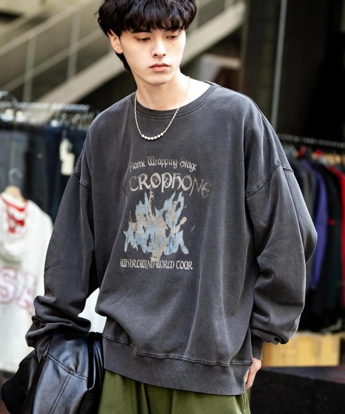 トレーナー・スウェット 男女兼用 メンズ/レディースOK  Rimopuro リーフフチ英字デザイン risw7 G-STAR RAW トレーナー スウェット 「UNISEX」FOXY BOXY SWEATER