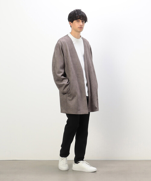 COMME CA ISM（コムサイズム） カーディガン フェイクスエード ロング