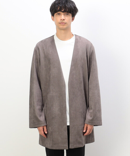 COMME CA ISM（コムサイズム） カーディガン フェイクスエード ロング