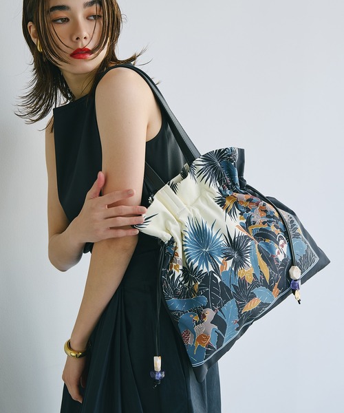 美品◎TOPKAPI TREASURE トプカピ サテンリボンつきカゴバッグ 美品◎TOPKAPI TREASURE トプカピ サテンリボンつきカゴバッグ