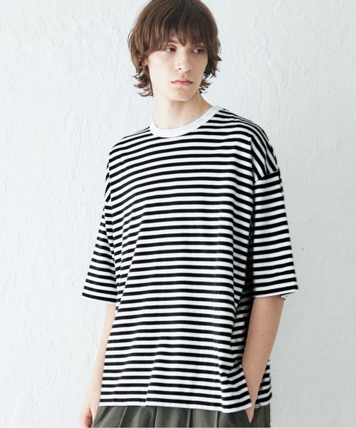 rehacer（レアセル） tシャツ : Slit Border Flower CS / スリット 