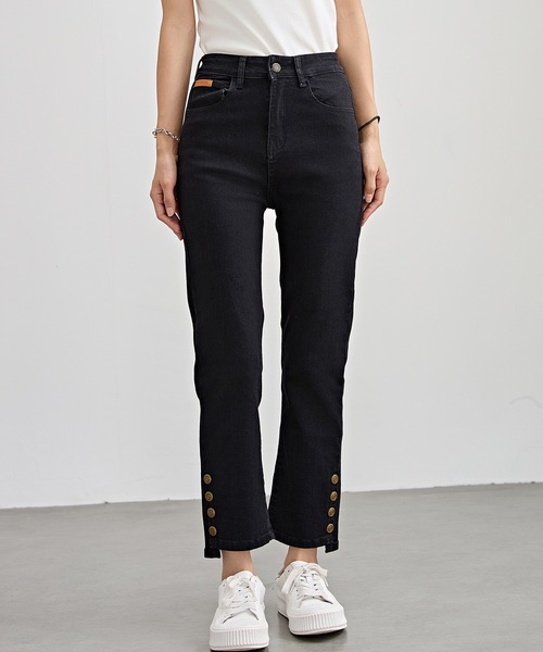 9090 ハイウエスト 黒デニム USA製 80〜90s GUESS ハイウエスト ストレート スリム ブラック