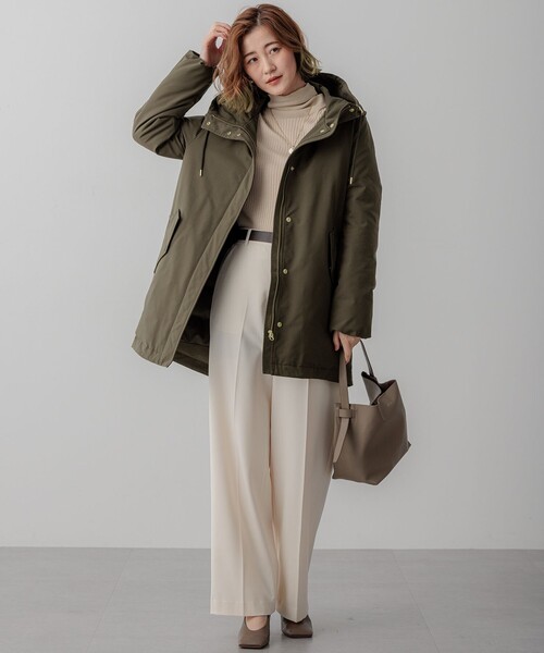 23AW✨23区 【一部店舗限定／撥水加工】ミリタリー　ダウンコート　黒　38 23区｜【滝沢眞規子さん着用/一部店舗限定/撥水加工】ミリタリー