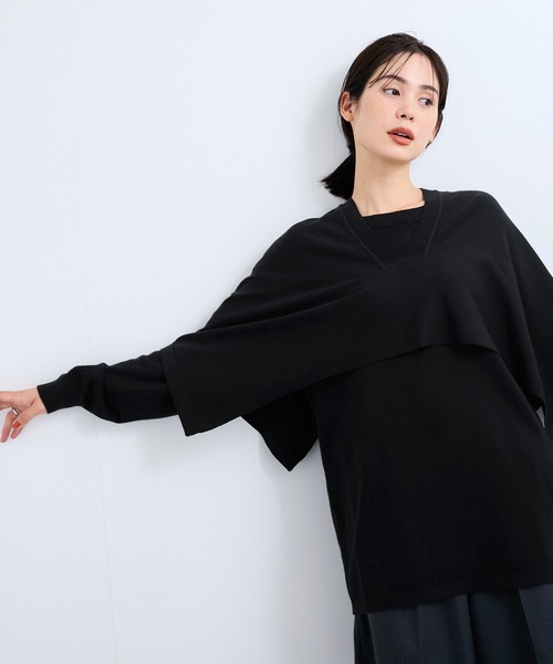 LE CERCLE par rope' ニット セーター ケープチュニックセット