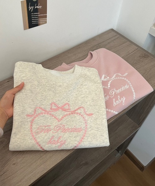 LACーVERT トレーナー スウェット ガーリー刺繍スウェット レディース