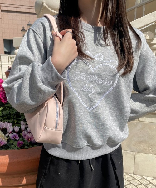 LACーVERT トレーナー スウェット ガーリー刺繍スウェット レディース