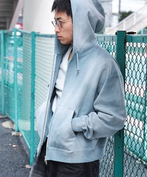 UNUSED グレー ジップアップジャケット　BEAMS BEAMS（ビームス）フェード ジップアップ フーディ（トップス
