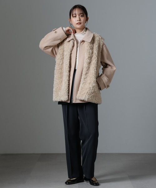 NANO universe（ナノ・ユニバース） ステンカラーコート コート ZIP