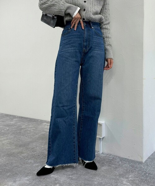 ★美品★カットオフデニムパンツ Oblada（オブラダ）の「Oblada | ハイウエスト カットオフデニム