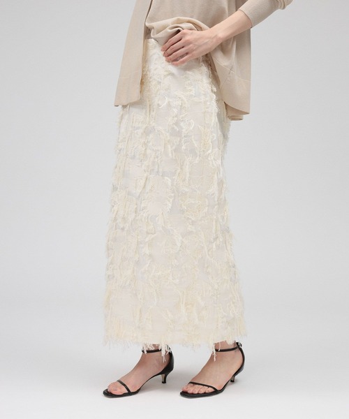 【Karen Millen】ジャカード テーラード ペンシル スカート shirocon cloverペンシルスカート【2024AW】 | 12/12pm12:00