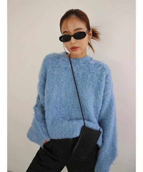 ニット セーター Fluffy Shaggy Loose Knit レディース