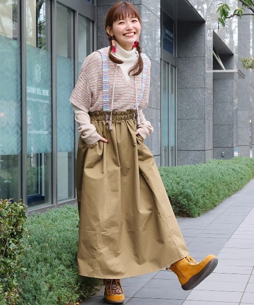【ぺこ】YAMADAYA Aga サロペットスカート チチカカ サロペット オーバーオール 2WAYサスペンダースカート