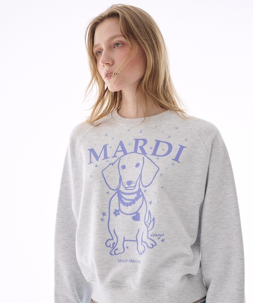 トレーナー スウェット SWEATSHIRT SWING THE TAIL DDANJI PEARL NECKLACE レディース メンズ Mardi Mercredi トレーナー スウェット SWEATSHIRT SWING THE