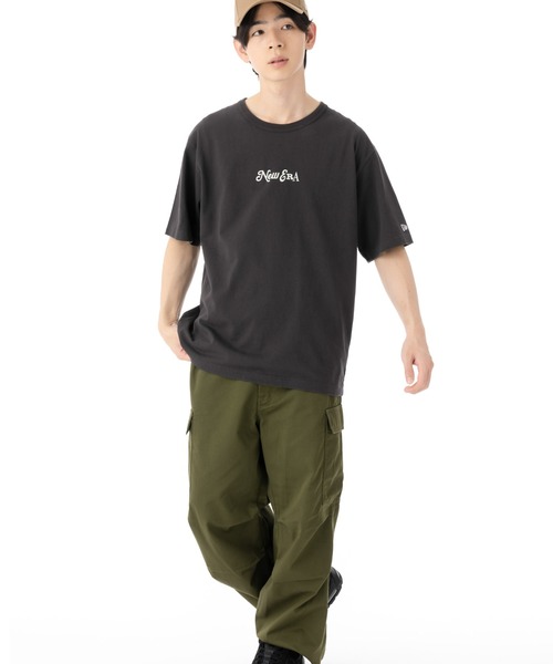 [New Era]ウォッシュ加工 オーバーサイズ ユニセックス Tシャツ NEW ERA tシャツ ニューエラ 半袖Tシャツ オーバーサイズ
