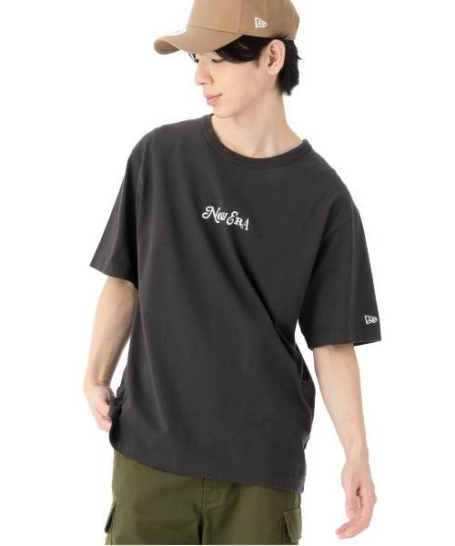 [New Era]ウォッシュ加工 オーバーサイズ ユニセックス Tシャツ NEW ERA tシャツ ニューエラ 半袖Tシャツ オーバーサイズ