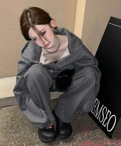 ANDWANG キラキラコレクション スウェット セットアップ ANDWANG SHIBUYA 109 POP UP STORE ] KIRAKIRA JEWEL COLLECTION