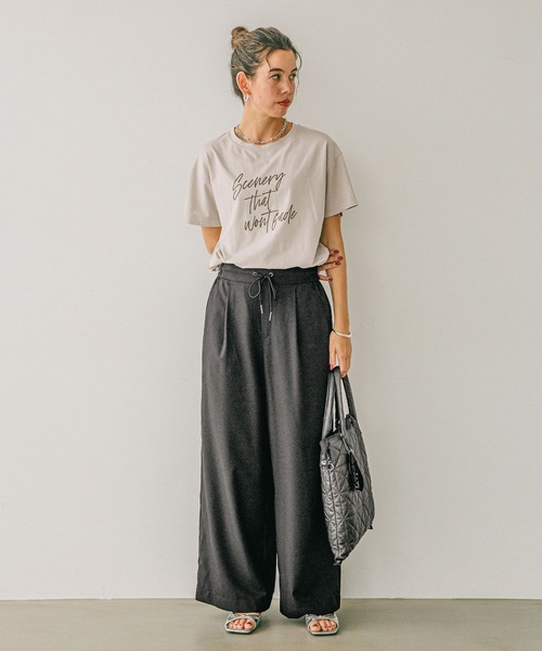 tシャツ ロゴ ショートスリーブ カットソー レディース BAYFLOW tシャツ アソートロゴショートスリーブT レディース
