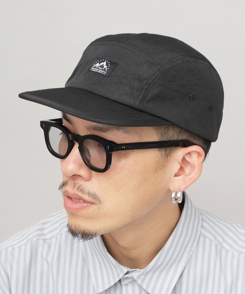 A.M.S. キャップ 帽子 撥水 ムラ染風 ワッシャーナイロン ジェット