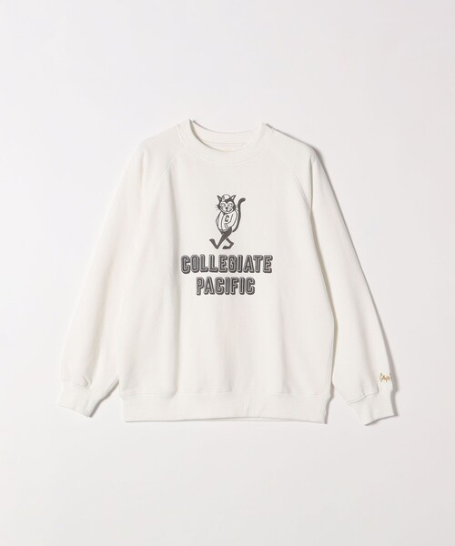 トレーナー スウェット 「SHIPS any別注」Collegiate Pacific: ロゴ プリント ＆ 刺繍 スウェット 25AW レディース Collegiate Pacific トレーナー スウェット 「SHIPS any別注