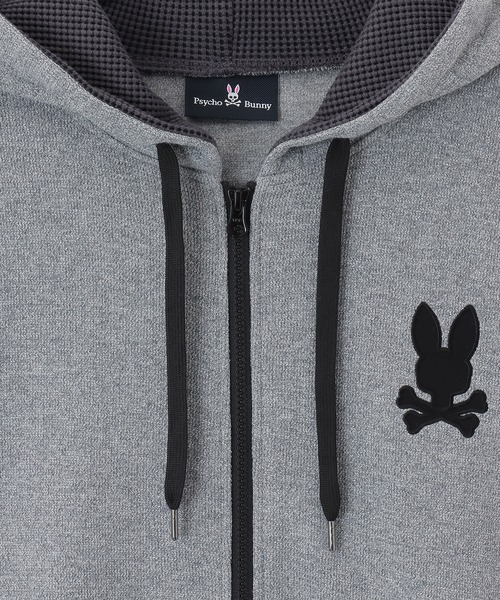 Psycho Bunny グレー パーカー極美品 Psycho Bunny（サイコバニー） パーカー ニットライク ハニカム