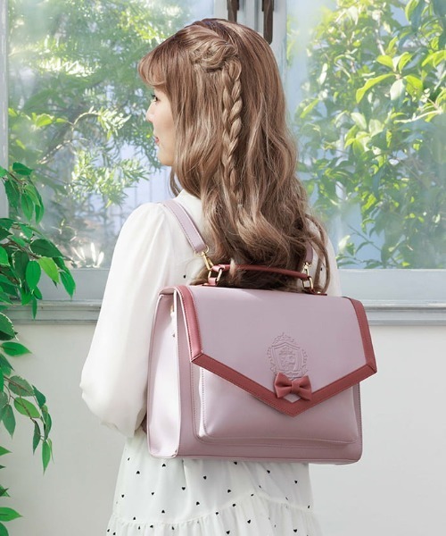 axes femme POETIQUE ショルダーバッグ バッグ エンブレム型押し