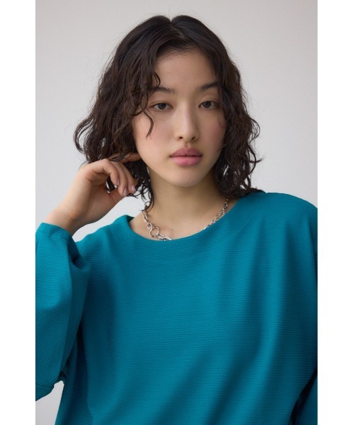 売れ筋商品|||パルフォイス Tシャツ レディース トップス Basic T-shirt - blue AZUL BY MOUSSY tシャツ ボートネックカットトップス レディース