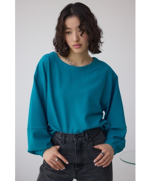 AZUL BY MOUSSY tシャツ ボートネックカットトップス レディース