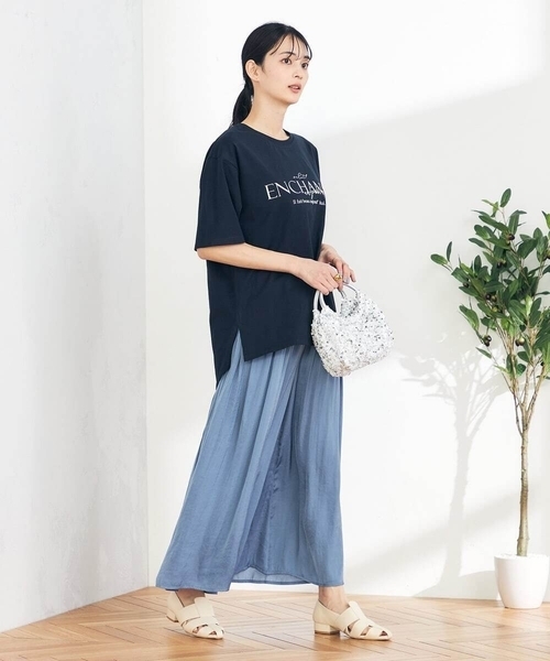【Lサイズ】a.v.v タグ付き未使用品 洗える パンツ セットアップ a.v.v パンツ 「洗える/セットアップ対応可」サテンギャザース
