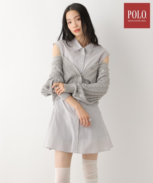 POLO BCS(ポロ・ビーシーエス)】ケーブルニットワンピース