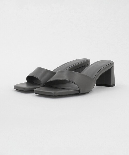 UNITED ARROWS ワイドスクエア ミュール　37ブラック ワイドスクエア ミュール
