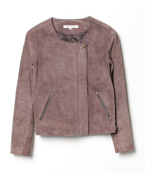 green label relaxing 「green relaxing」 レザーブルゾン 36 ブラウン