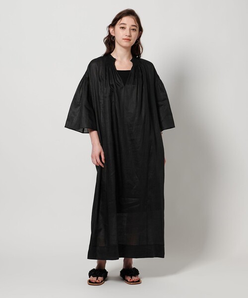UNITED ARROWS ワンピース ラミー ギャザー ボリュームスリーブ