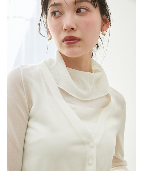 SNIDEL(スナイデル)ニットアンサンブル カーディガンタグ付き新品 SNIDEL カーディガン シアーニットアンサンブル レディース