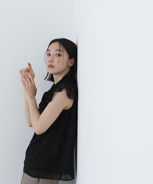 NATURAL BEAUTY BASIC ブラウス シャツ カットドビーボウ