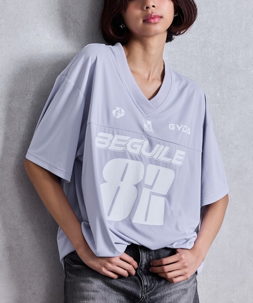 tシャツ BEGUILE 82SPORTY VネックBIG Tシャツ レディース