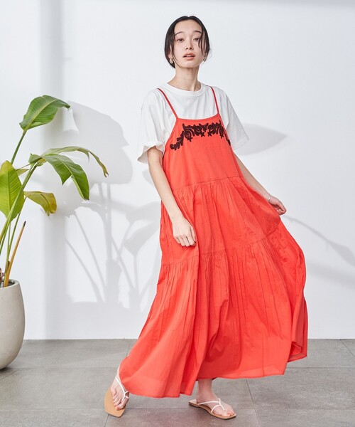 ワンピース koume coen ワンピース 「Lipa別注」 モチーフ刺繍キャミワンピース