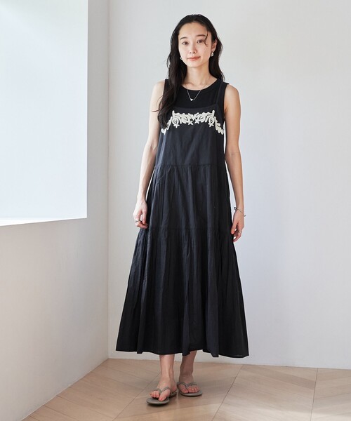 coen（コーエン） ワンピース 「Lipa別注」 モチーフ刺繍キャミ