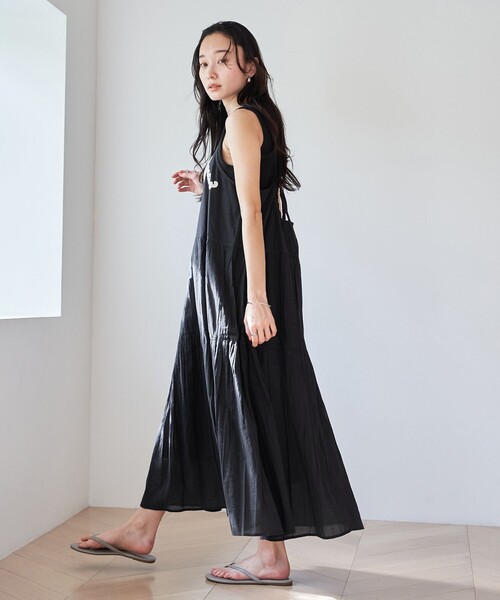 coen ワンピース 「Lipa別注」 モチーフ刺繍キャミワンピース