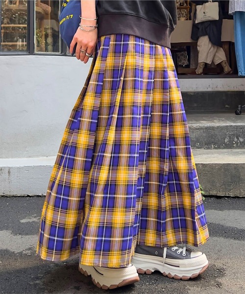 MARC &LONA チェック柄プリーツスカート MARC &LONA チェック柄プリーツスカート プリーツスカート レディース