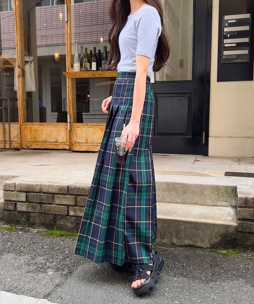 KOBE LETTUCE（神戸レタス） スカート チェック柄プリーツスカート