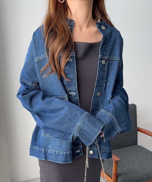 「andme」 「alma design」デニムジャケット L ブラック系その他 レディース