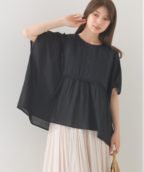 OMNES（ファッション） ブラウス シャツ コットンボイル
