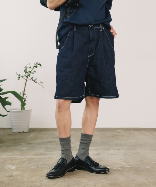 完売品⭐️新品タグ付き ⭐️ Lサイズ ANEW メンズ ショートパンツ ブラック AVIREX（アヴィレックス）の「《チェンソーマン × ONEMADE × AVIREX