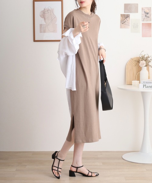 Lillian フレンチ袖 ロングワンピース11 Lillian フレンチ袖 ロングワンピース11
