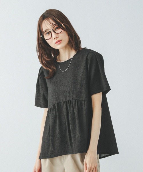 tシャツ ジャガードペプラムプルオーバー/311078 レディース | GLOBAL WORK | 01