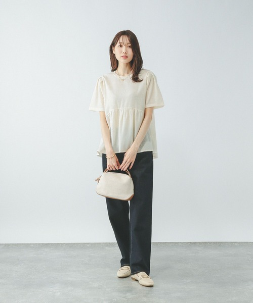 tシャツ ジャガードペプラムプルオーバー/311078 レディース | GLOBAL WORK | 13